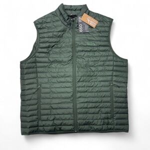 Eddie Bauer Microlight 650‎ Down Vest NWT Mens XL Dark Green Puffer Jacket
